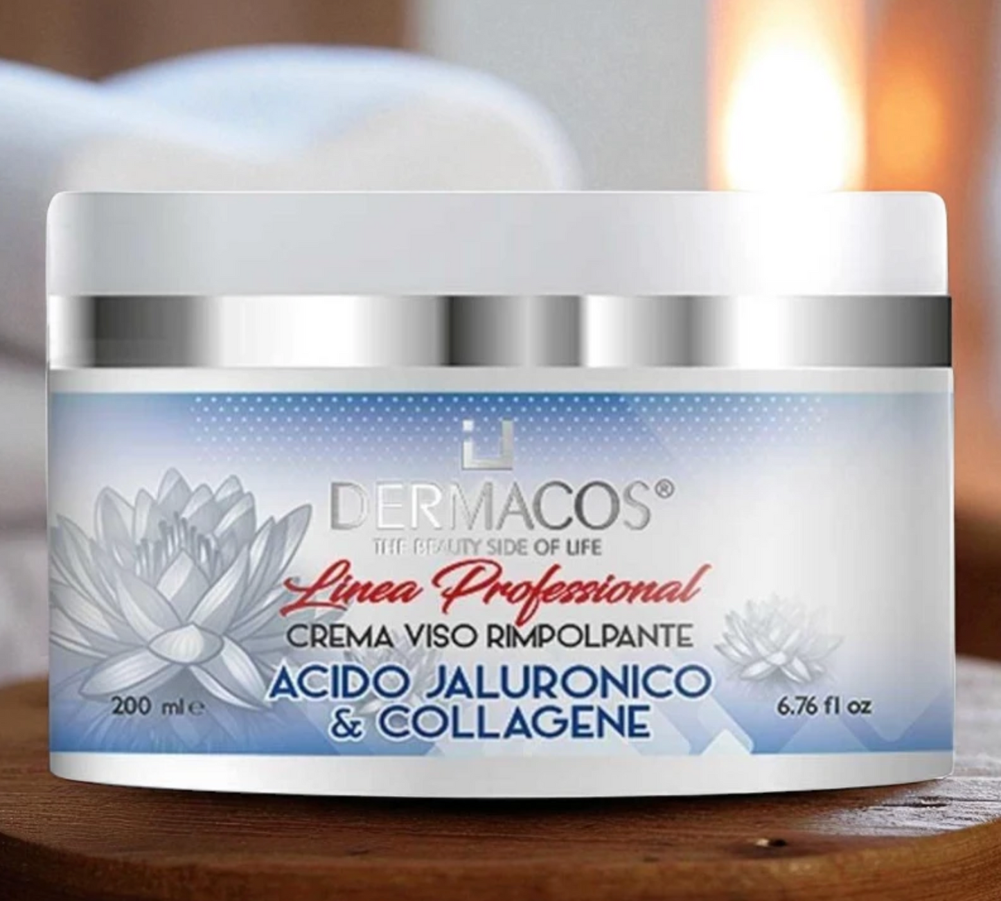 Crème Hydratante Professionnelle Acide Hyaluronique & Collagène (200ml) | Format XXL Anti-Âge Retinol Complex