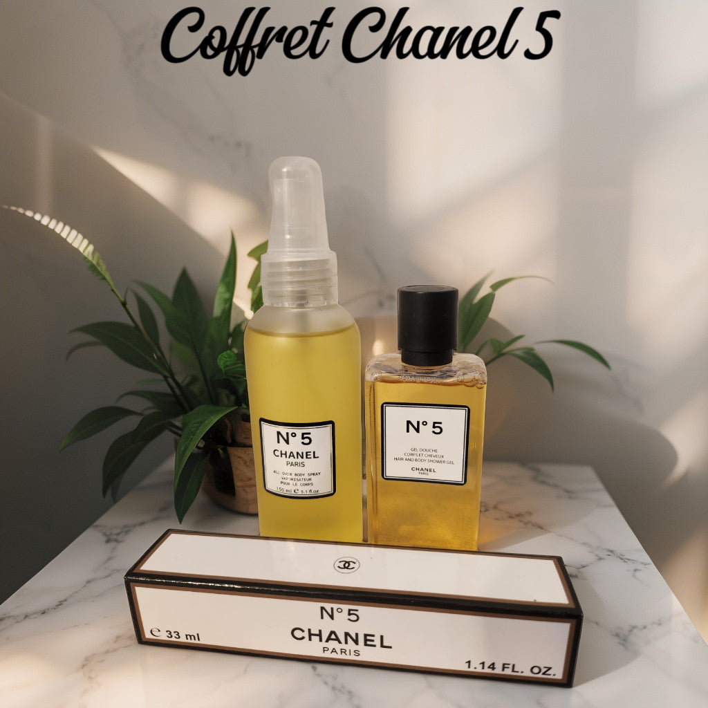 Coffret N° 5 (gel douche + brume + parfum 33ml) Chanel