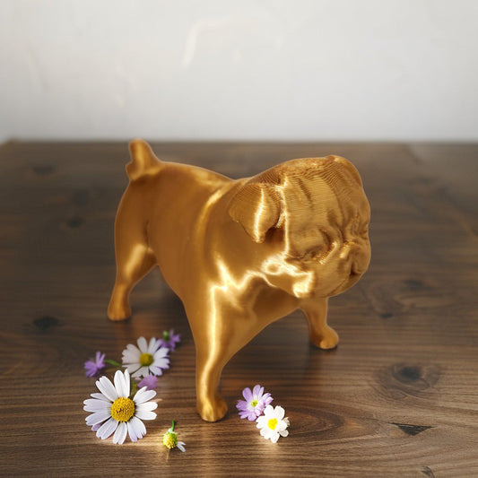 🐾 Figurine Carlin "Lucky Charm" en Impression 3D - Finition Or Canouto