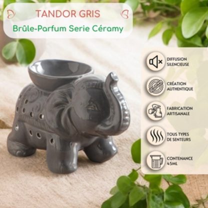 Brûle parfum - Tandor Gris ou Blanc Bruleur