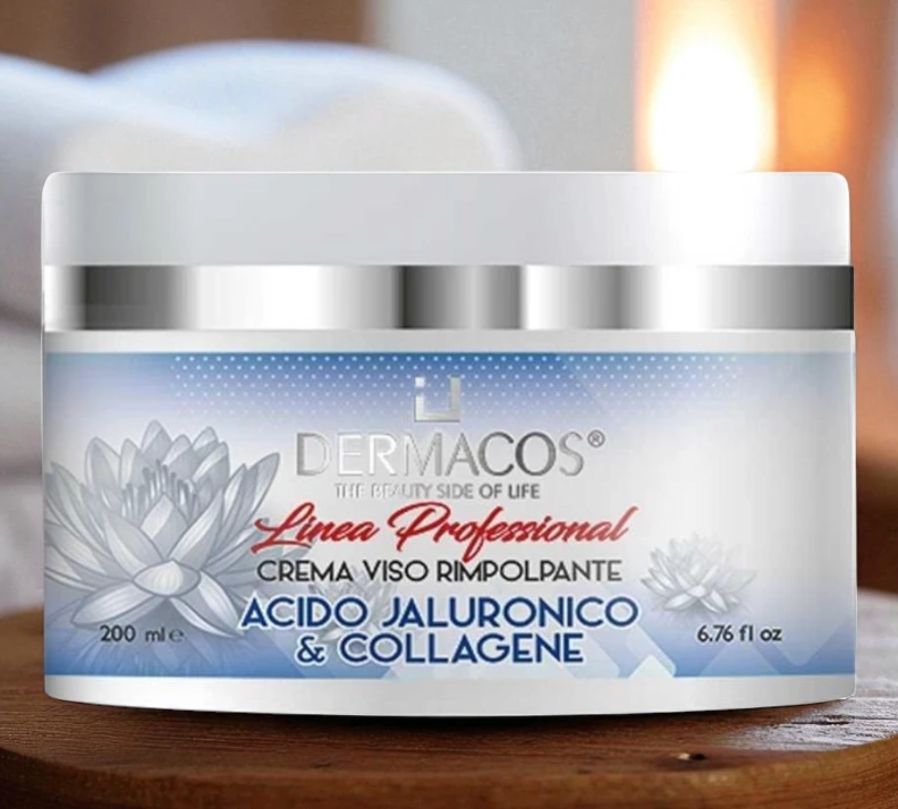 Crème Hydratante Professionnelle Acide Hyaluronique & Collagène (200ml) | Format XXL Anti-Âge Retinol Complex