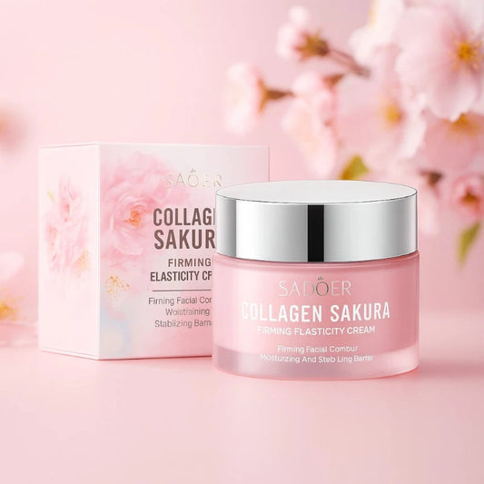 Douceur de Sakura : Crème Visage Raffermissante au Collagène – SADOER (50g) Sadoer