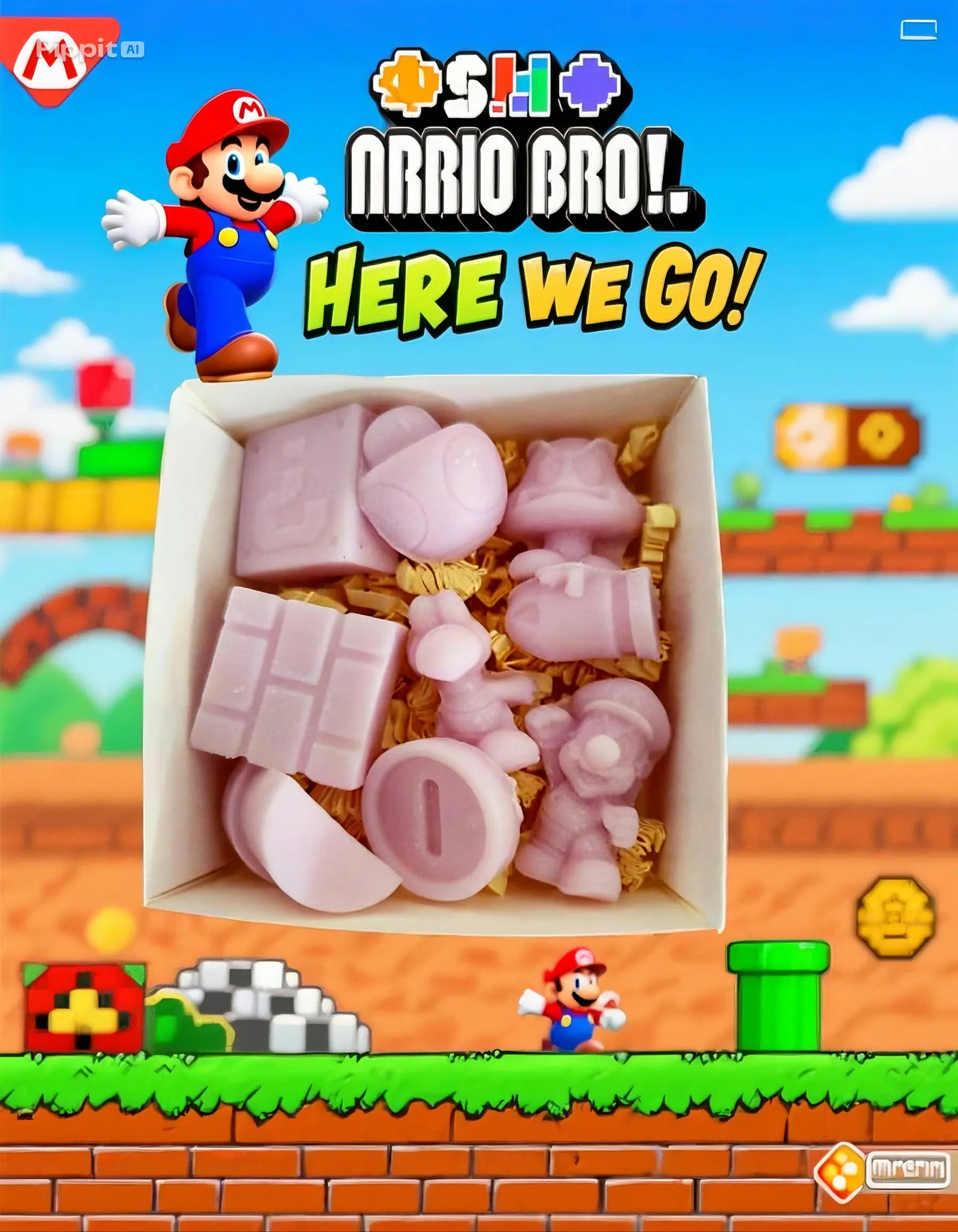 🍄 Lot de 9 Fondants "Collection Super Mario" - Canouto