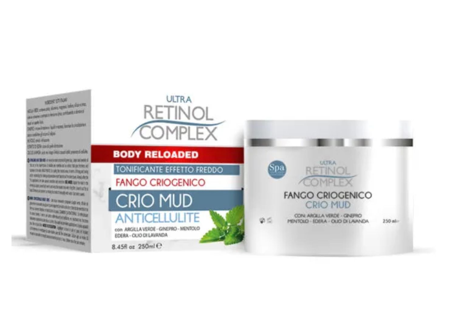 Argile Tonifiante Anti-Cellulite – Détox & Fermeté (250 ml) Retinol Complex