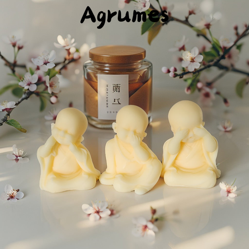🙏 Lot de 3 Fondants "Bébé Bouddha Rieur" Fondant bébé rieur
