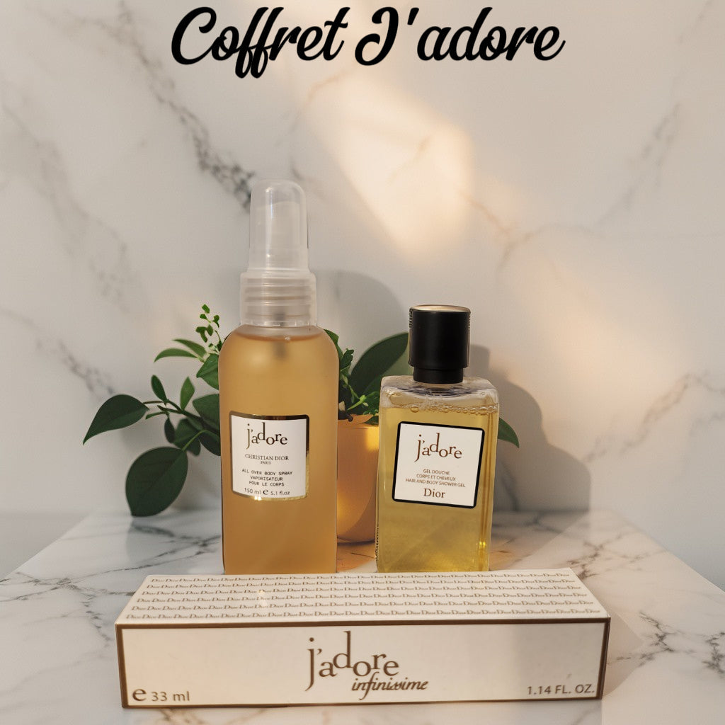 Coffret J'adore (gel douche + brume + parfum 33ml) Dior