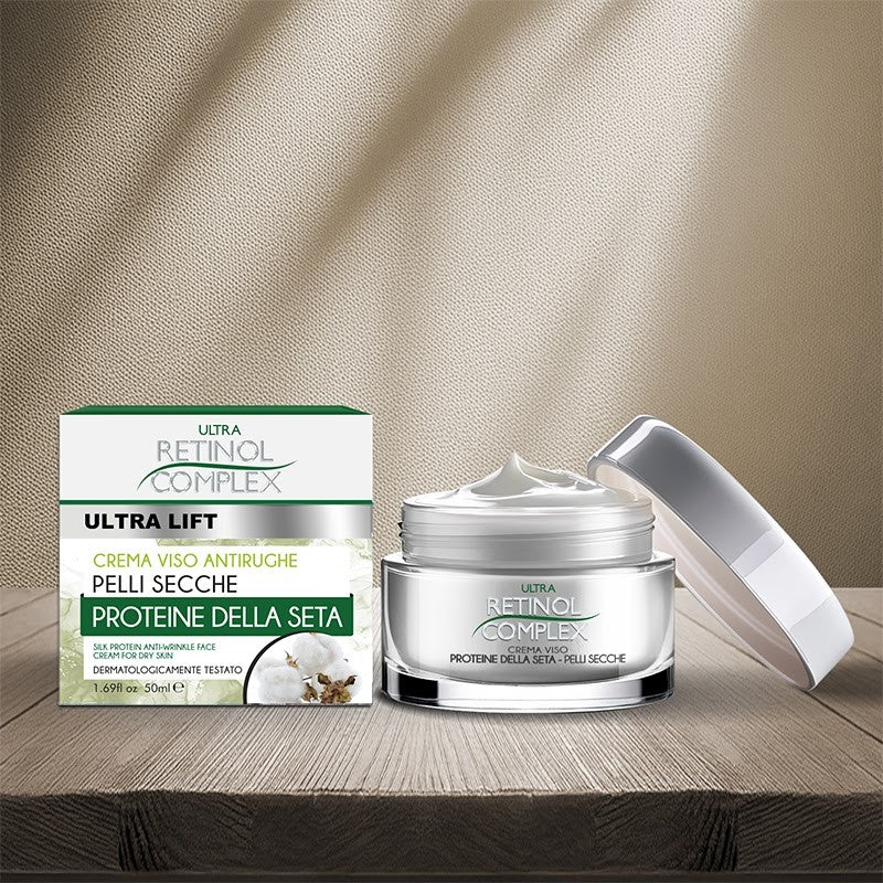 Crème Visage aux Protéines de Soie - Retinol Complex (50ml) | Protection & Douceur Retinol Complex