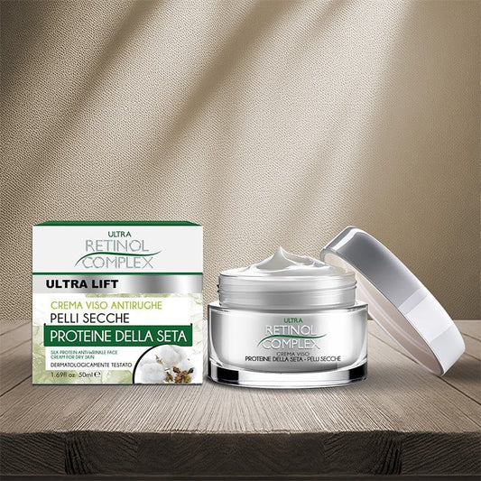 Crème Visage aux Protéines de Soie - Retinol Complex (50ml) | Protection & Douceur Retinol Complex