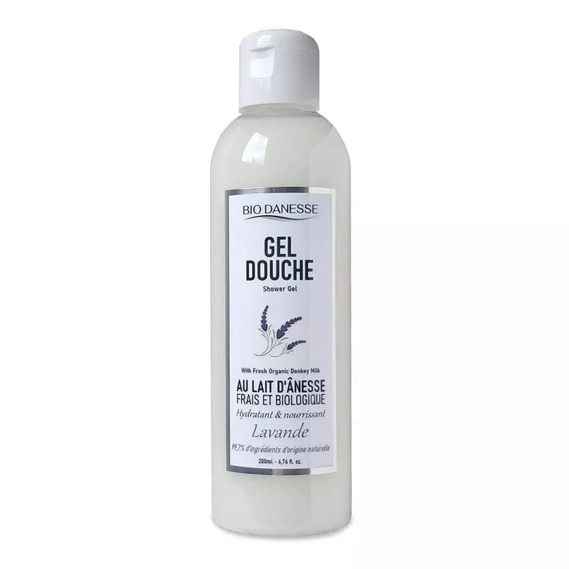 Gel douche au lait d'ânesse bio lavande bio danesse