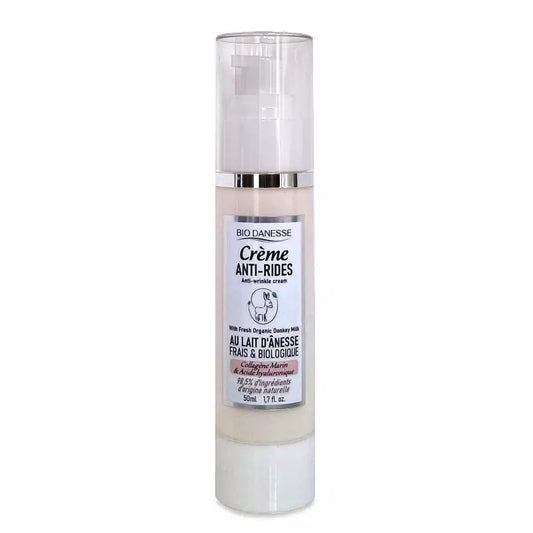 Crème anti-rides au lait frais d'ânesse bio.