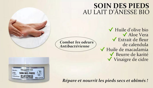 Crème spéciale pieds au lait d'ânesse bio
