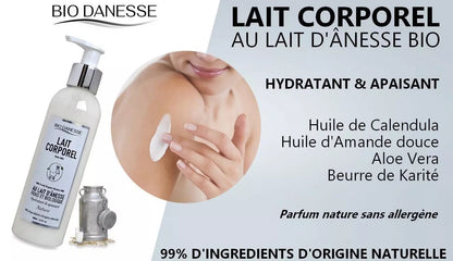 Lait corporel au lait d'ânesse bio bio danesse