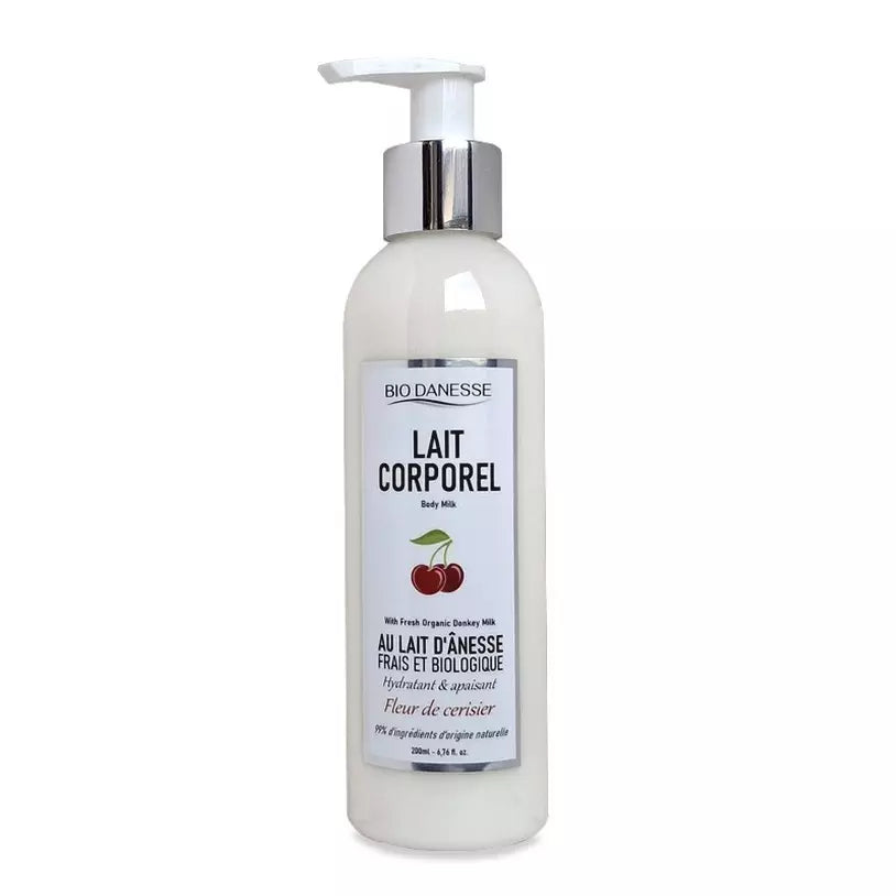 Lait corporel au lait d'ânesse bio fleur de cerisier bio danesse