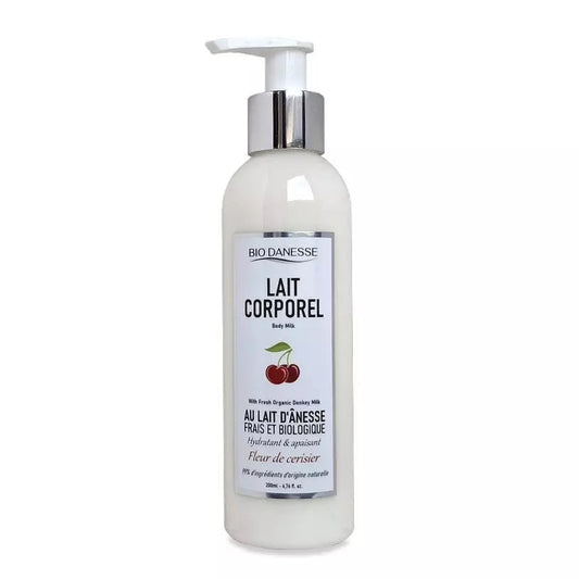 Lait corporel au lait d'ânesse bio fleur de cerisier bio danesse